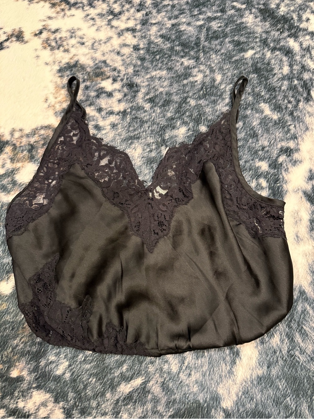 Free People Intimately Lace Silk Crop Top Blouse